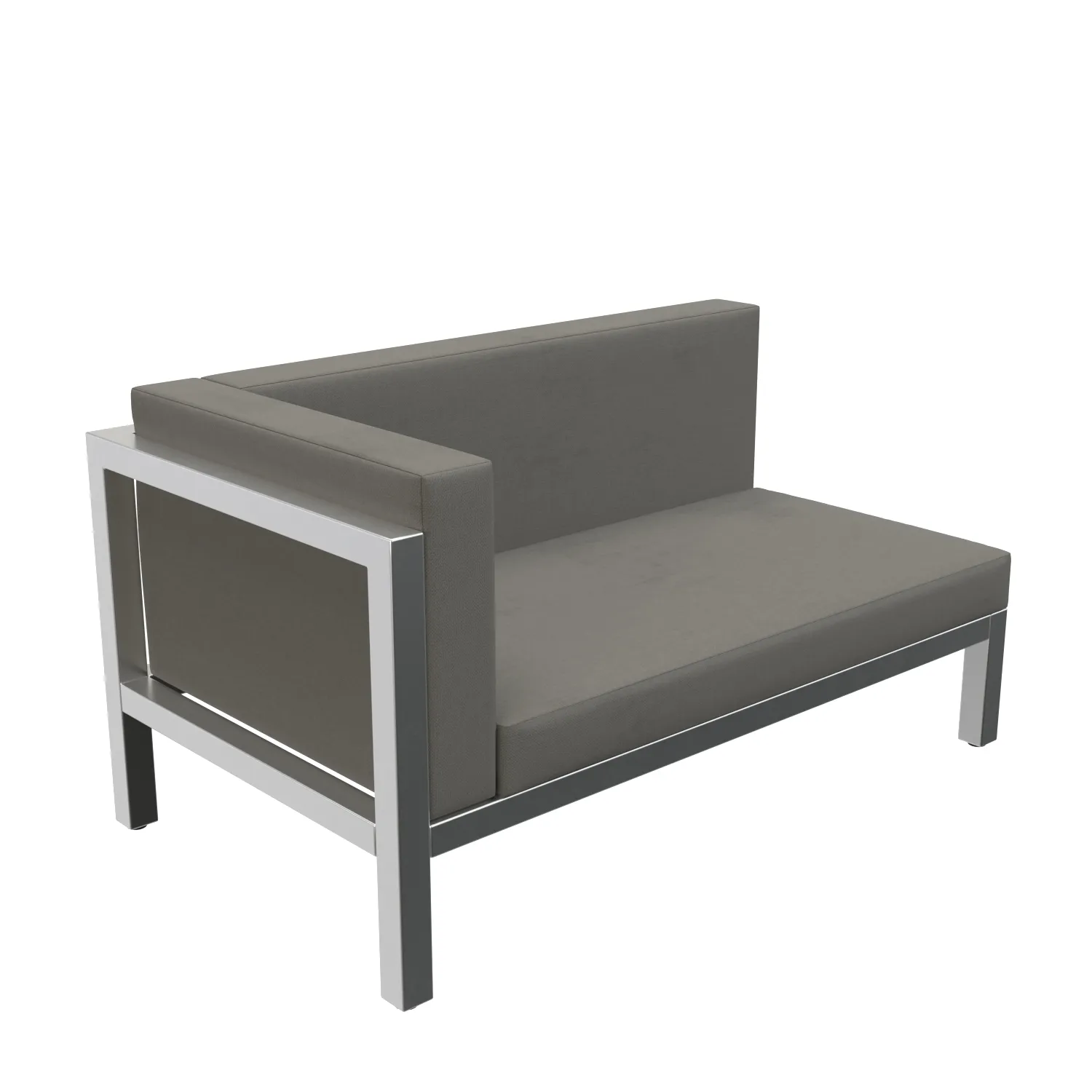 Metal Base And Upholstred Seat Sectional Sofa PBR 3D Model_06